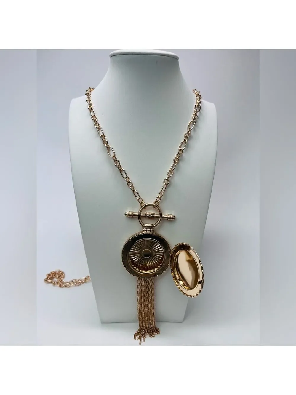 ON 34th long locket pendant necklace